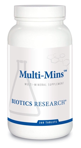 [BRSWGFQCDIDROCQ4] Biotics Research Multi-Mins - Bioavailable & Potent Multi Mineral Supplement, Balanced Mineral Chelates & Whole Food Trace Minerals with Magnesium, Chromium, Iodine - Easily Absorbed - 360 Tablets