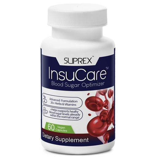 [BRSRGEL7OB5RU2DX] suprex InsuCare - Plant-Based Formula with Cinnamon & Gymnema Sylvestre - Supports Healthy Blood Sugar Levels, Metabolism and Energy Balance - Vegan 60 Capsules