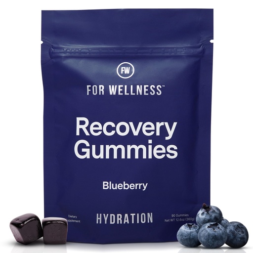 [BRSREYICBV4AG3DJ] Electrolyte Recovery Gummies - Blueberry Flavor Hydration Gummies with VitaBlue - Blueberries & Electrolytes - Exercise Recovery, Energy Boost, Replenishment & Antioxidants Non-GMO, Vegan, 90ct