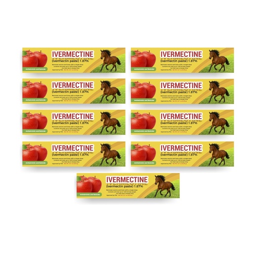 [BRSRGZQKCUJR6GQ6] Horse Paste Gel 1.87% – Apple Flavored Oral Syringes – 6.08g Each – Adjustable Weight Markings – for Equine Use (9)