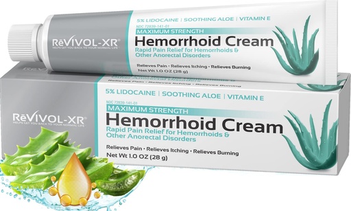[BRSWYFQNBFYBODLO] REVIVOL-XR 5% Lidocaine Numbing Cream (Non-Prescription OTC) Max Strength Dose (Topical External Use)