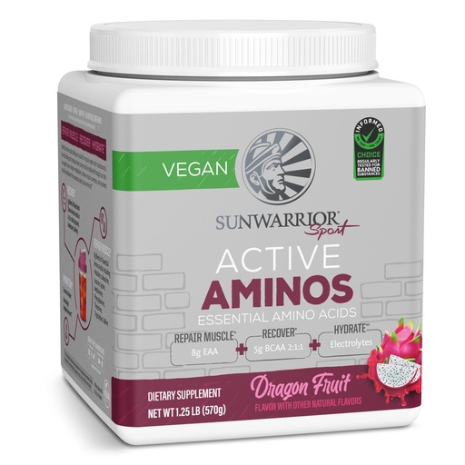 [BRSROHQKOEPRYE3F] Sunwarrior Amino Acids Amino Energy Powder Essential Amino Acids EAA | Muscle Repair Hydration & Recovery | Promote Wellness Strength & Endurance | Dragon Fruit Flavor | 30 Servings | Active Aminos
