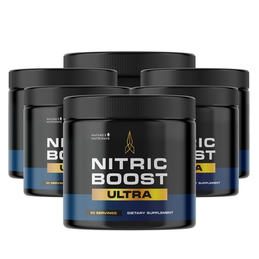 [BRSRAHYPCUNQIAL4] Nitric Boost Ultra Powder - Made in the USA, GMP-Certified, Non-GMO, Non-Habit Forming Formula - 30 Servings, 6 Month Supply