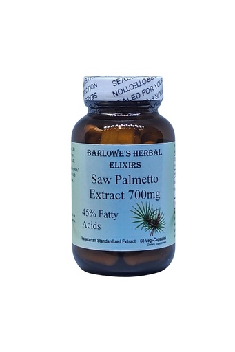 [BRSROFQHBMPGEEQZ] Saw Palmetto Extract | Prostate and Urinary Health Support | 45% Fatty Acids | 700mg Per Capsule | 60 Stearate-Free Veggie Capsules in Glass Bottles