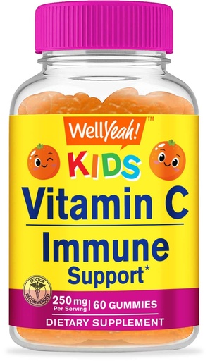 [BRSW2GIEAV6G2CAV] WellYeah Kids Vitamin C Gummies (250mg) - 60 Gummies