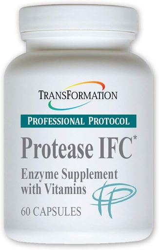 [BRSWGFQNOIFQKCD4] TRANSFORMACIÓN LA GENESIS DE LA BUENA SALUD Enzyme Protease IFC Suplemento de Enzyme, Apoyo Natural para el Musculo & Fatiga, con Alta Vitamina A, E, C, Zinc, " Selenium, Non-GMO, 60 cápsulas