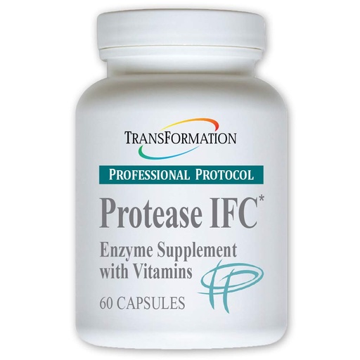 [BRSWGFQNOIFQKCD4] TRANSFORMATION THE GENESIS OF GOOD HEALTH Enzyme Protease IFC Enzyme Supplement, Natural Support for Muscle & Fatigue, with High Rich Vitamin A, E, C, Zinc, & Selenium, Non-GMO, 60 Capsules