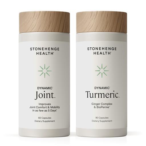 [BRSRAHQEB4HGEETA] Stonehenge Health Dynamic Joint + Dynamic Turmeric Bundle Supplements Supports Comfort, Mobility, Flexibility
