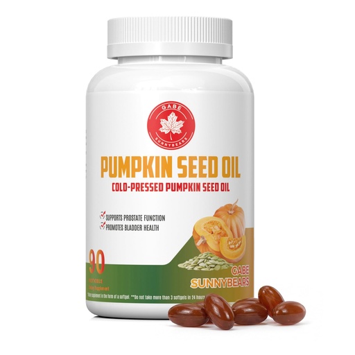 [BRSRGBAQC55BE2TB] Pumpkin Seed Oil Capsules with Saw Palmetto 2400mg,Cold Pressed Pumpkin Seed Oil Gummies with Saw Palmetto for Hair Growth, Youthful Skin, Urinary, Bladder & Prostate Health(90 Count)