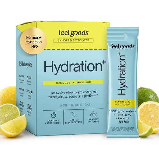 [BRSROGQOAEHRYCDF] Feel Goods Hydration Hero, Sugar-Free Electrolyte Powder Packets for Daily Hydration - Electrolytes Drink Mix with Magnesium, Potassium & Vitamins for Fasting & Energy - Keto, Vegan & Organic Flavors