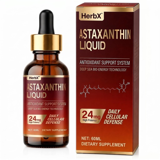[BRSRGBIBO55AMADU] Natural Astaxanthin 24mg Liquid Antioxidant Support - Non-GMO & Vegan - 2 fl oz (60ml)