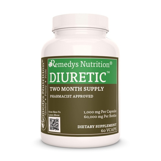 [BRSW22YKBMIWC2TK] Remedy's Nutrition Diuretic™ | 1,000 mg, 60 Vegan Capsules Herbal Dietary Supplement | Two Month Supply