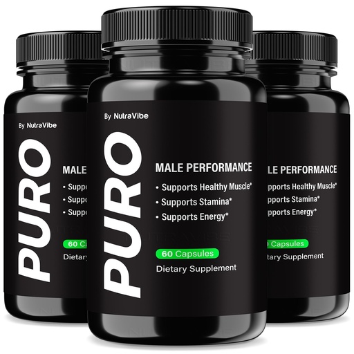 [BRSREHQCB4HR433D] (3 Pack) Puro Capsules – Natural Testo Support with Premium Formula for Lasting Energy, Stamina & Performance | Poro Easy-to-Take Daily Pills, Official (180 Capsules)