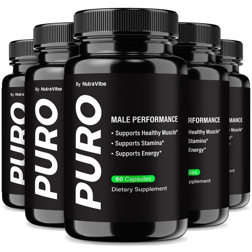 [BRSREHQCAENGCEQ3] (5 Pack) Puro Capsules – Natural Testo Support with Premium Formula for Lasting Energy, Stamina & Performance | Poro Easy-to-Take Daily Pills, Official (300 Capsules)