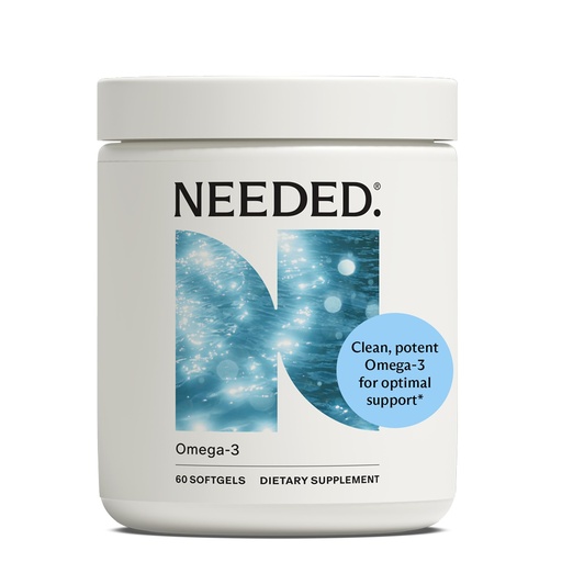 [BRSRGGA6BEJQIG34] Needed. Prenatal Omega-3 - High Potency Dose of Sustainably Sourced Fish Oil, 1000mg DHA, 1000mg EPA, Encased in a Gelatin-Free, Plant-Based Softgel Shell