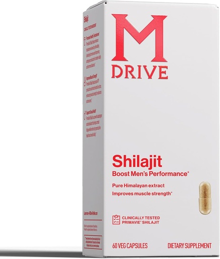 [BRSRAAQEAEIAGAIV] Mdrive Shilajit Capsules for Men | 30 Servings of High Purity PrimaVie Shilajit for Energy Boost & Immune Support, 60 Shilajit Capsules