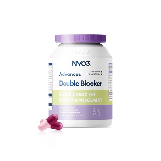 [BRSRGAAOCAMAM2YV] NYO3 Carb & Fat Blocker – Advanced Dual Action Formula with Mulberry Leaf & Enoki Mushroom Extract – Reduce Sugar Absorption & Limit Fat Production, Craving Control & Weight Management - 60 Capsule
