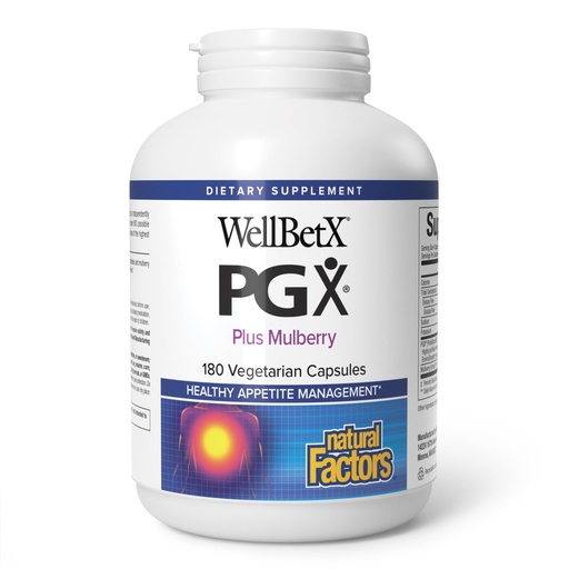 [BRSWIY3QB4MR4HLA] PGX by Natural Factors, WellBetX Plus Mulberry, 180 vegetarian capsules, 180 Capsules