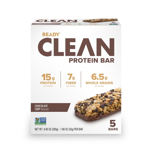 [BRSROBL4DEJQA2D3] Generic Ready Clean Protein Bars, Chocolate Chip Protein Bars (In ABOLABAN Packaging With Sticker) (3 Packs/15 Count)