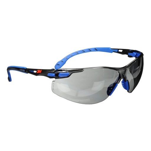 [BRSWKZACDF5ROADM] 3M Safety Glasses, Solus 1000, S1102SGAF, ANSI Z87, Scotchgard Anti-Fog Gray Lens, Blue/Black Frame, UV Protection, Premium Eye Protection, Padded Temple, Soft Nosebridge