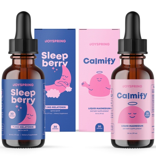 [BRSRAFANOIDQA2Q3] JoySpring Magnesium Citrate Liquid & Magnesium Glycinate and Sleepberry Melatonin 1MG for Kids