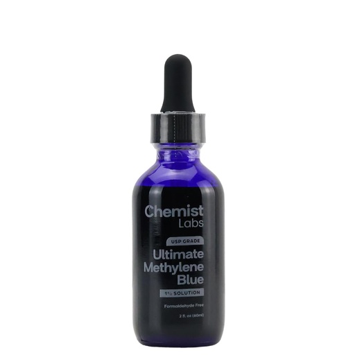[BRSRE2QRDEFBAH3J] 1% Methylene Blue Drops, Pharmaceutical Grade 99% Purity, USP Grade, Blue Methylene, Formaldehyde-Free, Third-Party Tested, Made in USA, 2oz