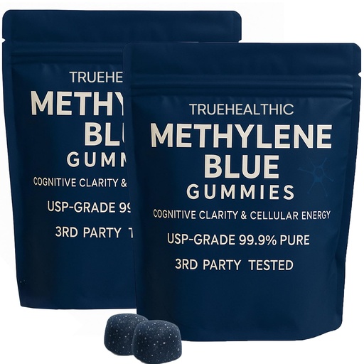 [BRSRGZITCEIBQETK] Methylene Blue Gummies with 5mg per Gummy, Cognitive Support & Mental Focus, 99.9% Pure, Vegan Non GMO Formula, Clean Ingredient Profile, Easy Gummy Format, 30 Gummies (2)