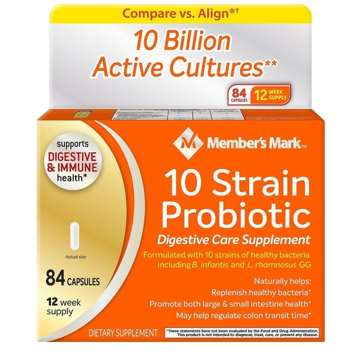 [BRSWIZ36CEAGOETG] Member's Mark 5X Probiotic Digestive Care Supplement - 2/42ct. Bottles