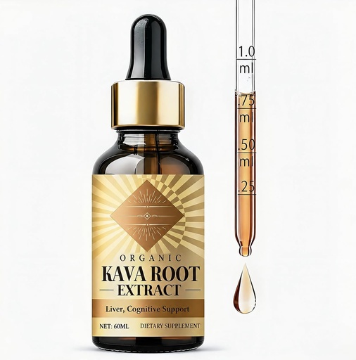 [BRSRGAIQBEMGO3Y3] Kava Kava Liquid Extract, Natural Kava Root Drops, 2 oz