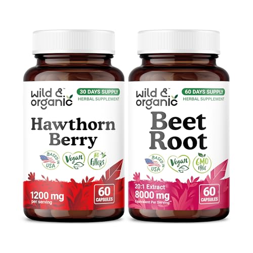 [BRSRGHYCCN5A2AAZ] Wild & Organic Hawthorn Berry 60 Capsules & Beet Root 60 Capsules