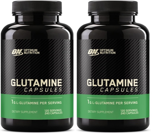 [BRSRGGQNO55R4GY3] Optimum Nutrition L-Glutamine Muscle Recovery Capsules, 1000mg, 240 Count (Package May Vary) (Pack of 2)