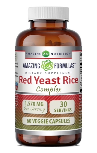[BRSROGL4OF6GKCDF] Amazing Formulas Red Yeast Rice Complex with CoQ10, Alpha Lipoic Acid & Milk Thistle Supplement |1570 Mg | 60 Veggie Capsules | Non-GMO | Gluten Free | Made in USA