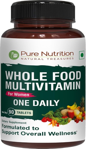 [BRSRO2YBCQHBS3LK] Pure Nutrition Whole Food Multivitamina dla kobiet 124; 90 Tabs Description 124; One- A- Day Description 124; 100% RDA Description 124; 24 Natural Vitamin and Minerals Description 124; All Natural Plant Based Women 's Multivitamine Description 124; 3 Months Supply