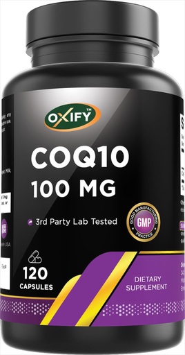 [BRSRGYD6OAOWYCQU] Oxify COQ10 100 mg | 120 Capsules | Gluten-Free, Non-GMO | Supplement Made in USA