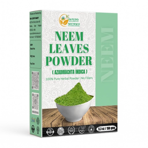[BRSWYHT5DN6BMF3A] Herbs Botanica Neem Powder for Hair Growth, Skin Care & Detox Wildcrafted Bitter Neem Leaves Powder for Immune System Support, Digestive Health 5.3 oz