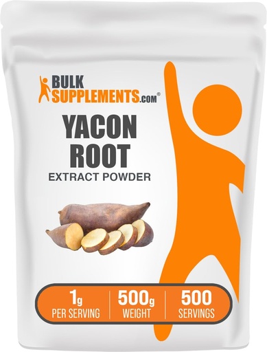 [BRSWGCD4PIMBYYDX] BulkSupplements.com Yacon Root Extract Powder - Sugar Substitute, Natural Fiber Sweetener - Gluten Free, 1g per Serving, 500g (1.1 lbs) (Pack of 1)