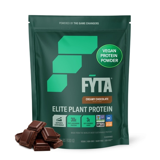 [BRSROFAQBV7GGCAU] FYTA Vegan Protein Powder - Chocolate Plant Based Protein Powder with Better Taste & Texture Than Whey Protein - 30g Non-GMO & Dairy Free Protein Powder Vegan for Women & Men - Creamy Chocolate 630g
