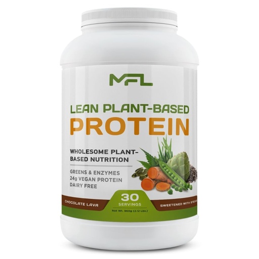 [BRSWYZIPAF7WK3L4] MFL Vegan, Plant-Based Protein Powder l Gluten Free l Non Dairy l Non GMO l Lactose Free l Keto-Friendly | 2.12 lbs (Chocolate Lava)