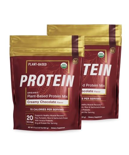 [BRSROYIFO4NROFIU] Essential Elements Plant-Based Organic Protein Powder - Creamy Chocolate Flavor - Vegan, Sugar-Fee & Keto-Friendly - Yellow Pea & Sacha Inchi Protein Blend - 40 Servings