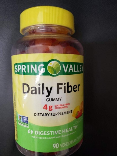 [BRSWYY34PN7REDIY] SPRING VALLEY Daily Fiber 4 G, 90 Gummies