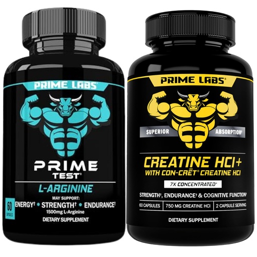 [BRSRAAIFC54AOA3A] Prime Labs L Arginine (60 ct) + Creatine HCl Capsules (60 ct)