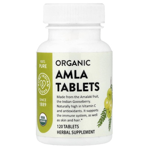 [BRSREA32BMCA4FLP] Amla Tablets (120 ct) by Pure Indian Foods