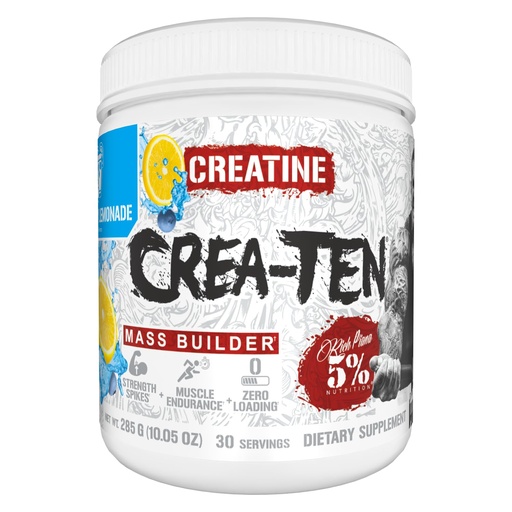 [BRSRMAIQAAAW22Q6] 5% Nutrition CreaTEN Creatine Complex + Accelerators | Flavored Creatine Powder for Muscle Gain | Max Power, Strength, Endurance, & Recovery (Blueberry Lemonade)