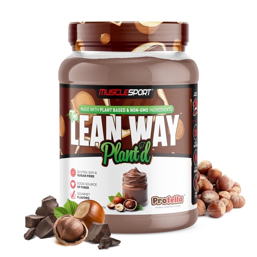 [BRSRAYATO4FRQYDB] Musclesport Lean Way Plant Protein - Pea Protein and Brown Rice Protein Blend, with Added CLA, MCT and L-Carnitine - 20 Servings (Protella)