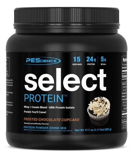 [BRSRYYL5C57BY2D6] PEScience Select Protein Powder, Whey and Casein Blend, Lean Protein Powder for Women and Men, Low Calorie, Low Carb, Keto Friendly, Gluten Free, Frosted Chocolate Cupcake - 15 Servings