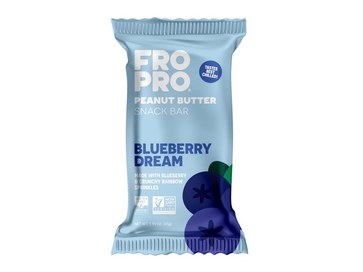 [BRSWYYICDFYAOCI7] FROPRO Plant Protein Snack Bars, One Bite Crave-Worthy Taste, Honey-Sweetened Plant-Based Protein Bars, 9–10g Protein, Gluten & Dairy Free, Snack Size On-the-Go, Blueberry Dream, 12 Pack