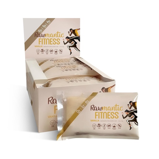 [BRSW2C3ROAMGAD3G] Rawmantic Fitness Vanilla Energy Bar (12 Mini Bars x 60g) – Organic Coconut Milk & Vanilla Protein, Puffed Quinoa, Sorghum, Millet & Buckwheat - No Artificial Flavors, Plant-Based, Non-GMO & Kosher