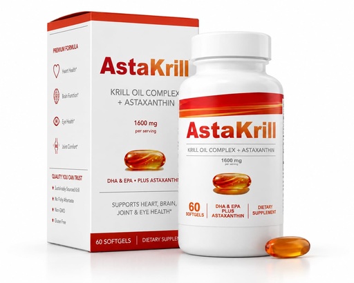[BRSRYYYHOUIW2AL4] Antarctic Krill Oil 1600mg High Potency | Premium Omega 3 EPA DHA with Phospholipids & Astaxanthin | No Fishy Aftertaste, Easy Swallow Softgels | Joint Mobility, Brain & Heart Support | 60 Count