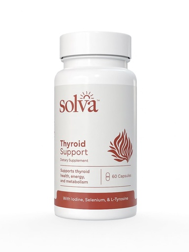[BRSRGAAQBF5QGCAZ] Solva Thyroid Support | Energy & Thyroid Health & Iodine Supplement, Selenium, Zinc, Manganese, Copper, L-Tyrosine, Guggul - Support for Women & Men