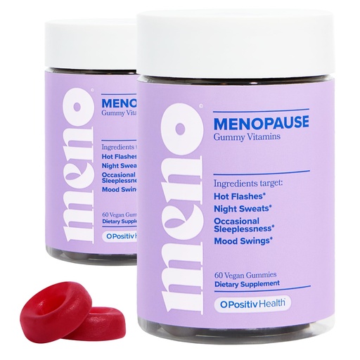 [BRSRAZYOOAARAHTB] O Positiv MENO Gummies for Menopause, 30 Servings (Pack of 2) - Hormone-Free Supplements for Women with Black Cohosh & Ashwagandha KSM-66 - Helps Alleviate Hot Flashes, Night Sweats, & Mood Swings
